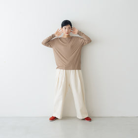 me. flow cotton silk ロングスリーブT