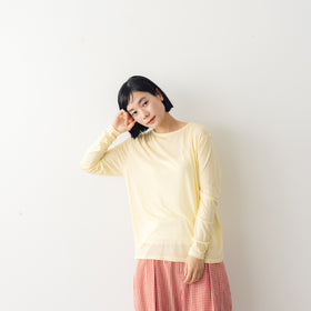 me. flow cotton silk ロングスリーブT