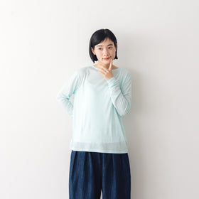 me. flow cotton silk ロングスリーブT