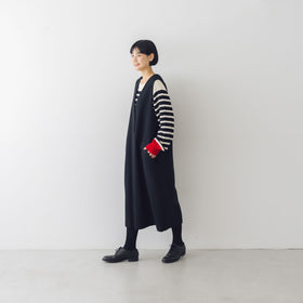 atelier naruse コットンウールヘリンボーン ジャンパースカート