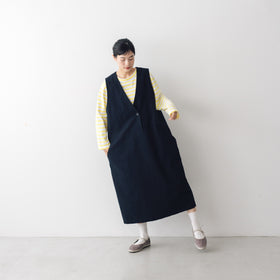 atelier naruse コットンリネンスラブジャンパースカート