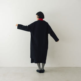 atelier naruse メルトンウールコクーンコート ブラック
