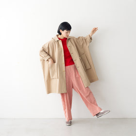 atelier naruse コットンナイロンタフタフーデットコート