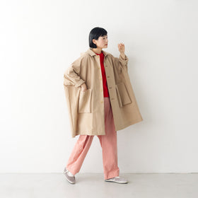 atelier naruse コットンナイロンタフタフーデットコート