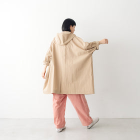 atelier naruse コットンナイロンタフタフーデットコート