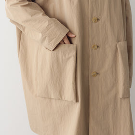 atelier naruse コットンナイロンタフタフーデットコート