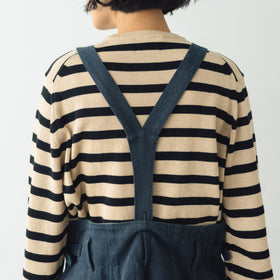 atelier naruse カツラギコットンリネン サスペンダーパンツ