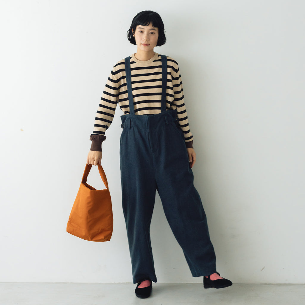 atelier naruse コットンウールボーダーニット