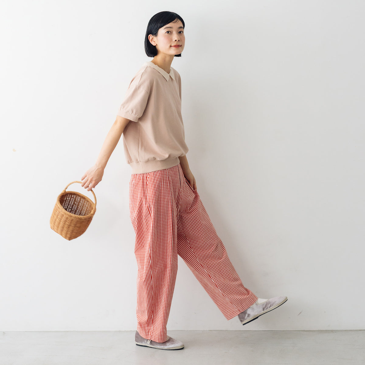atelier naruse コットンタックパンツ ｜くらすこと公式オンラインストア