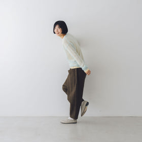 atelier naruse ブリティッシュウールツイード ワイドルーズパンツ