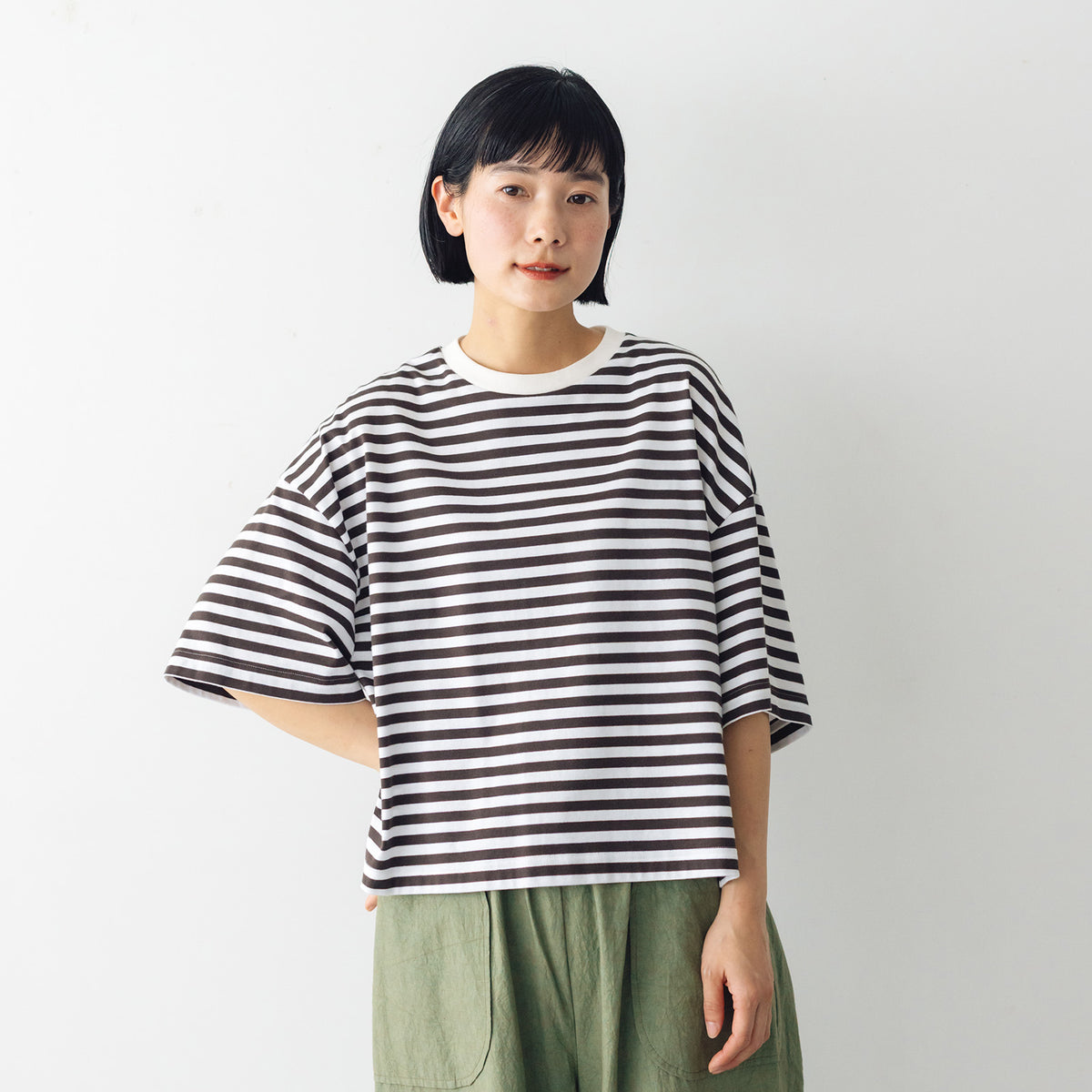 アトリエgg ボーダーカットソー atelier naruse コットンボーダーカットソー（半袖） ｜くらすこと公式