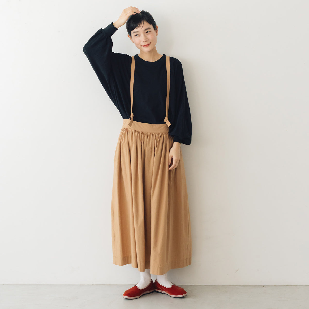 atelier naruse コットンサスペンダースカート ｜くらすこと公式 