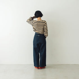 atelier naruse コットンデニム タックパンツ