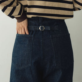 atelier naruse コットンデニム タックパンツ