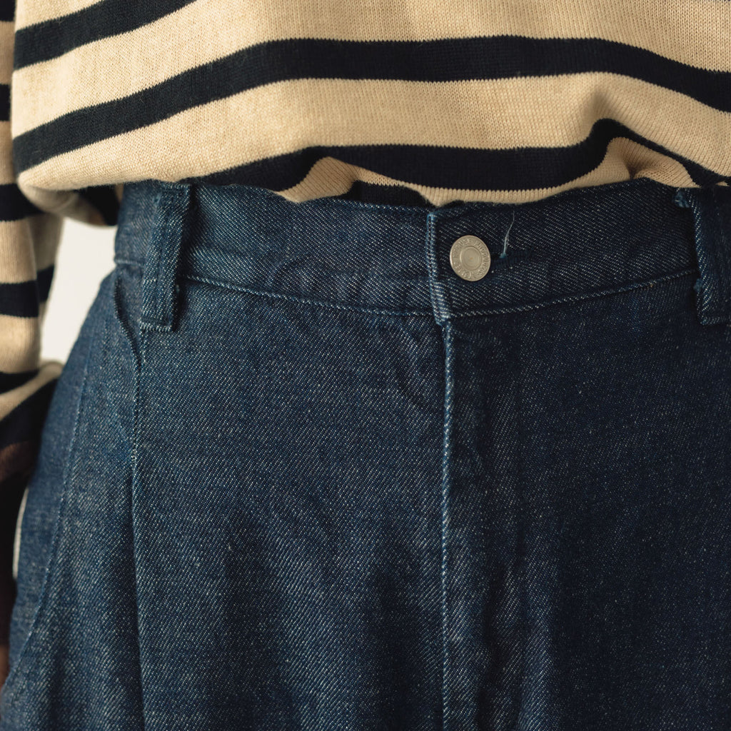 atelier naruse コットンデニム タックパンツ