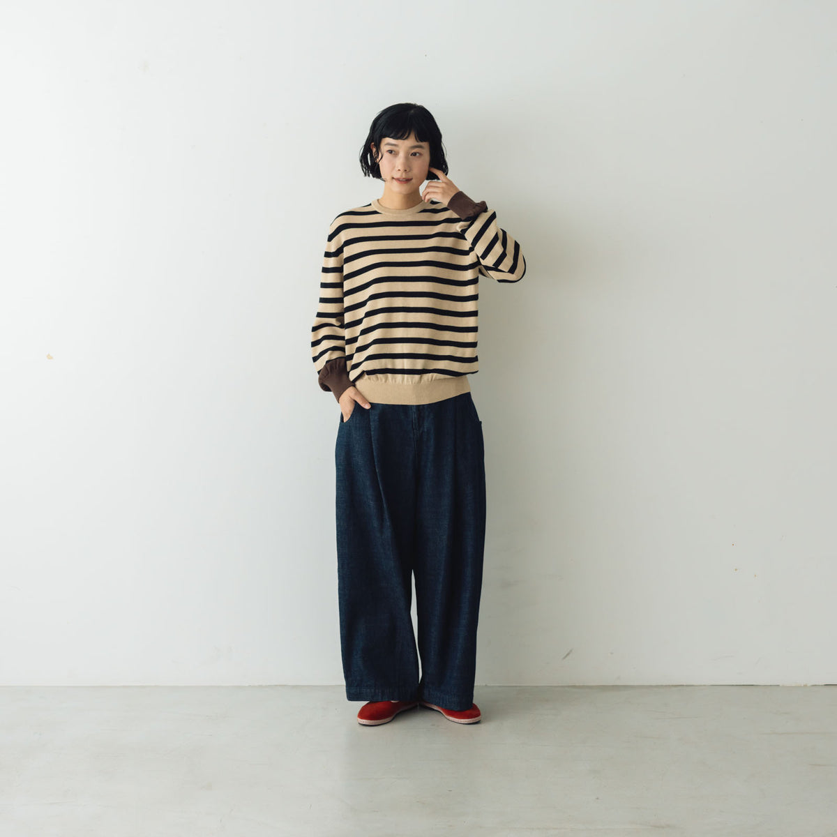 atelier naruse コットンウールボーダーニット ｜くらすこと公式