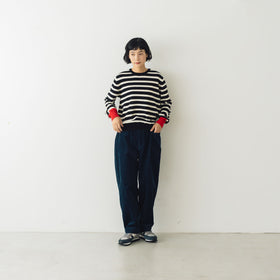 atelier naruse コットンウールボーダーニット