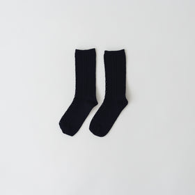 atelier naruse リネンストライプレースミドルソックス