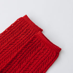 atelier naruse リネンストライプレースミドルソックス