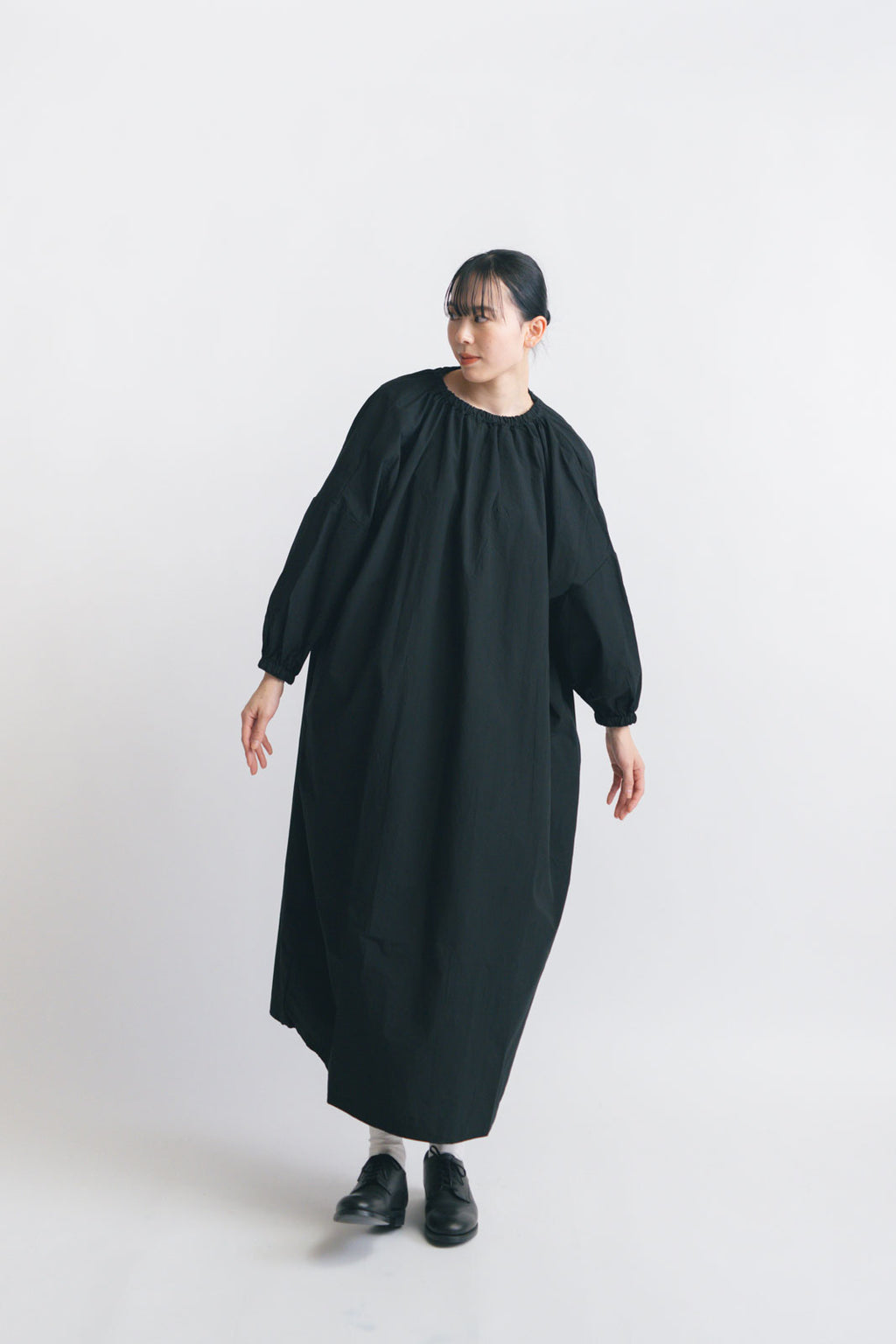 pot and tea スモックボリュームワンピース(ロング)