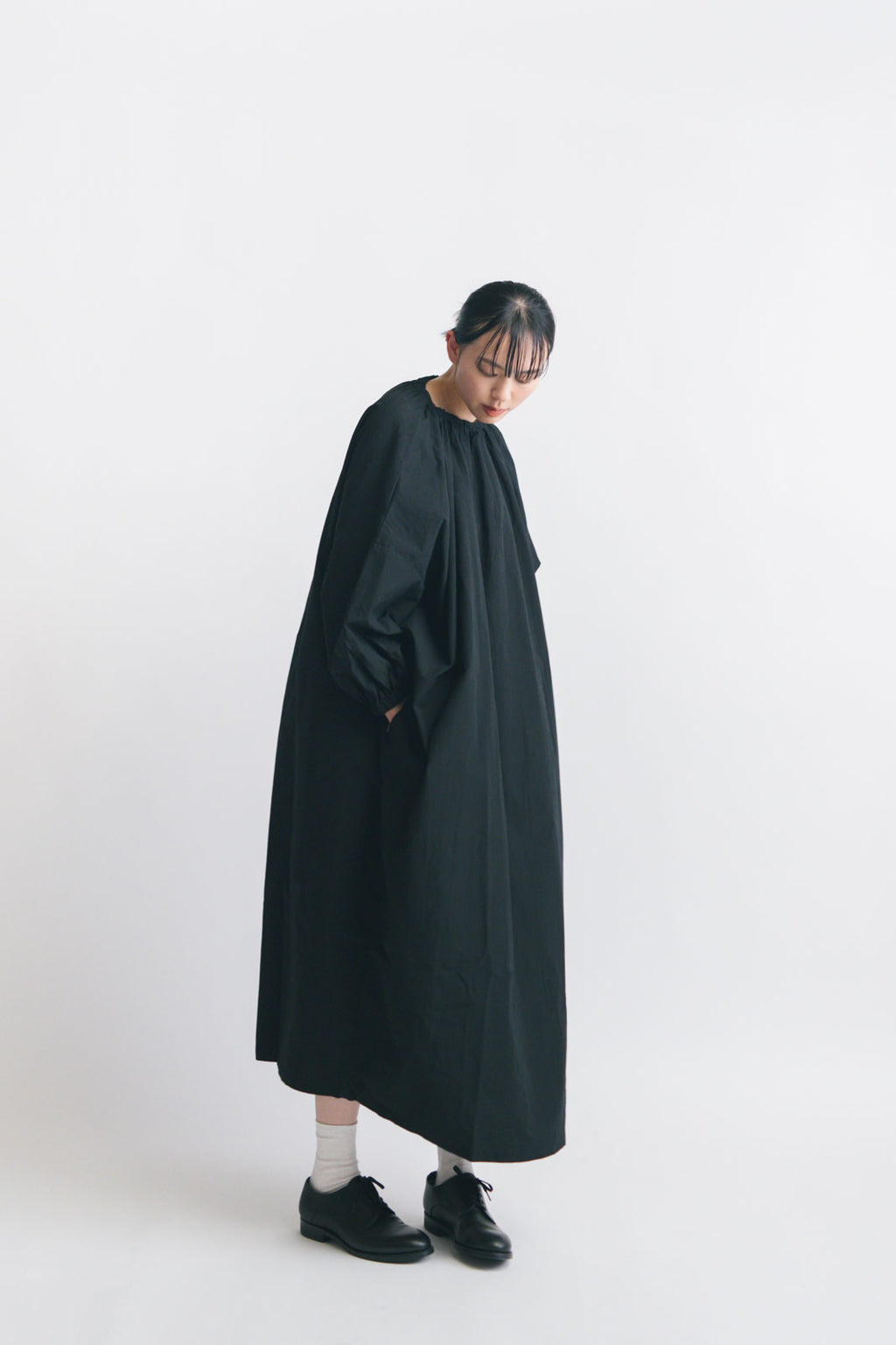 pot and tea スモックボリュームワンピース(ロング)