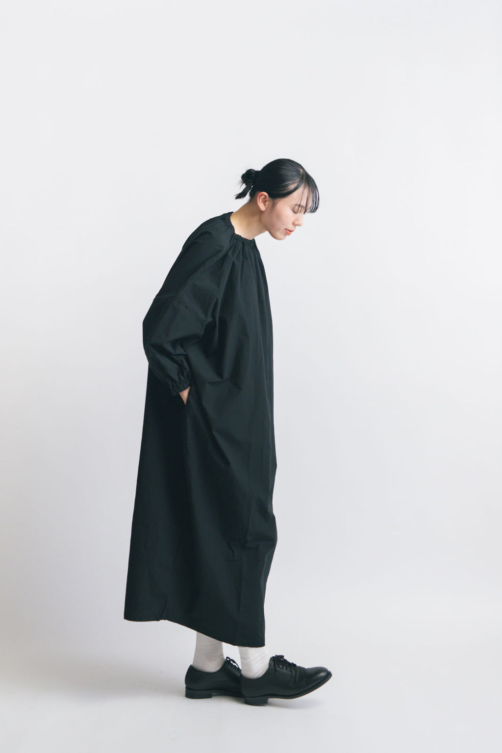 pot and tea スモックボリュームワンピース(ロング)