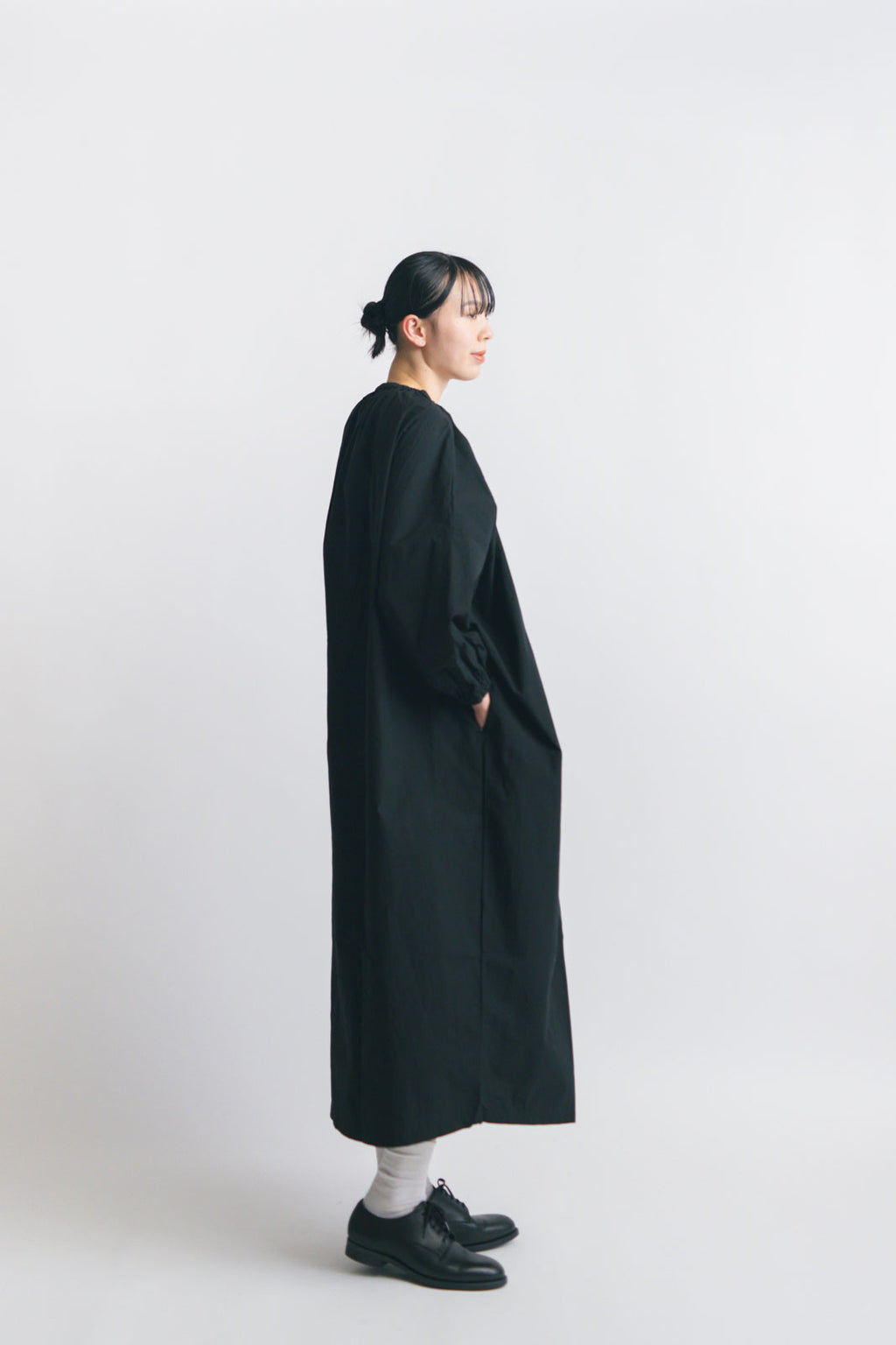 pot and tea スモックボリュームワンピース(ロング)