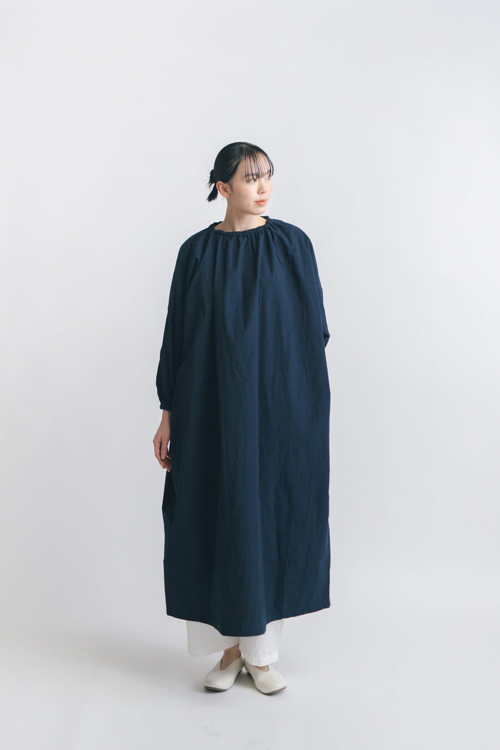 pot and tea スモックボリュームワンピース(ロング)