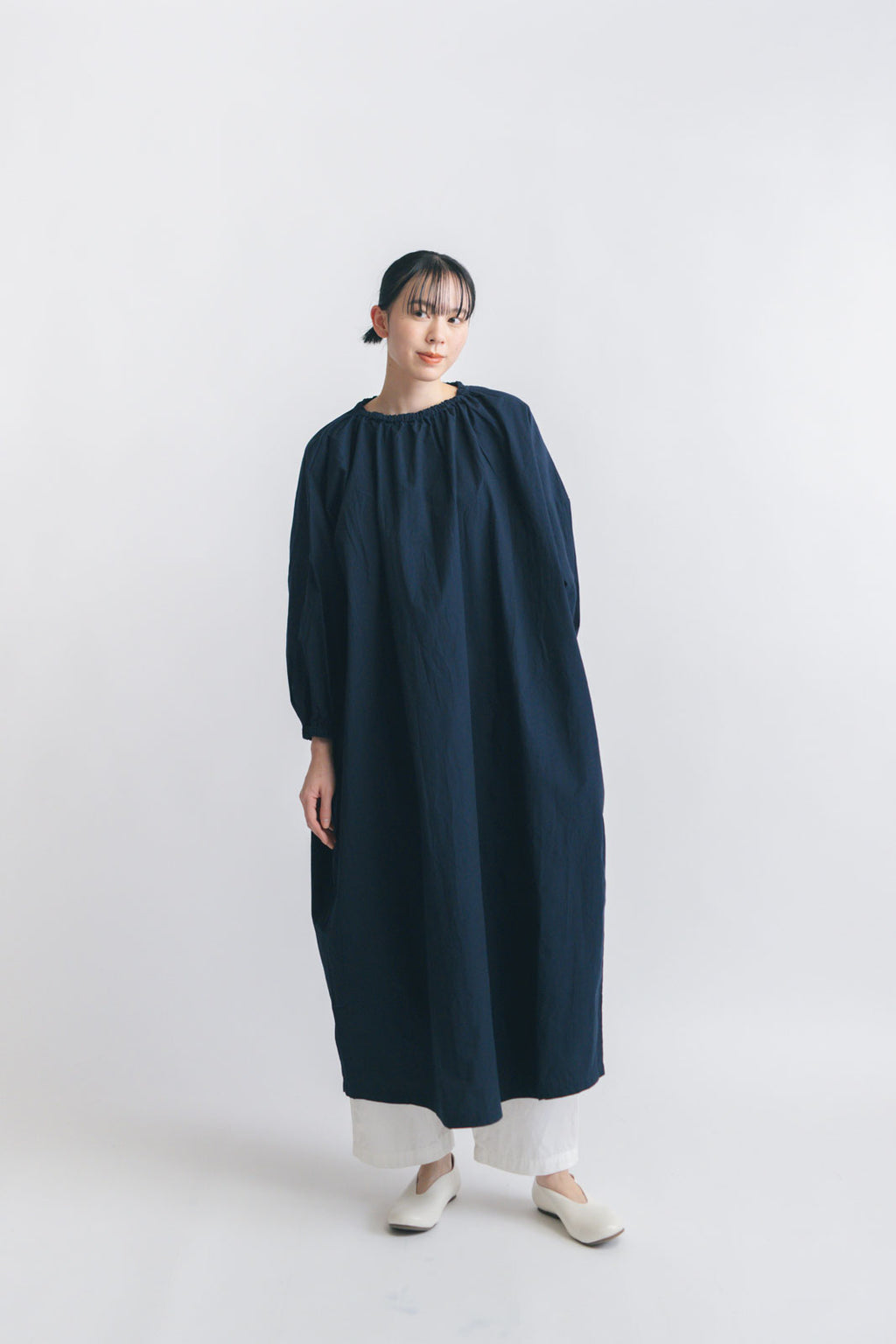 pot and tea スモックボリュームワンピース(ロング)