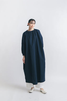 pot and tea スモックボリュームワンピース(ロング)