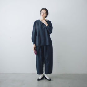 「わたしたちらしい、大人のかわいらしさ」ブラウス+サルエルパンツのセットアップ