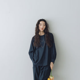 「わたしたちらしい、大人のかわいらしさ」ブラウス+サルエルパンツのセットアップ