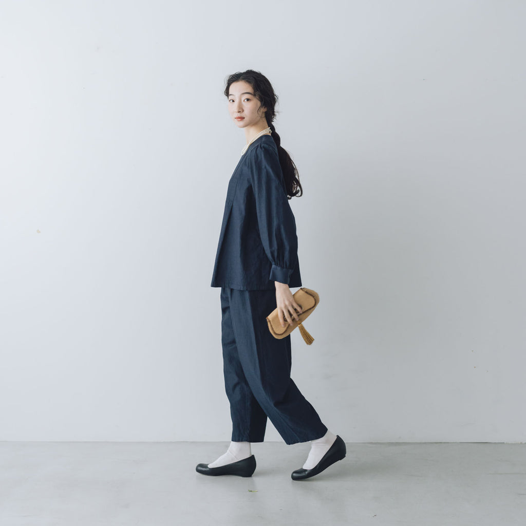 「わたしたちらしい、大人のかわいらしさ」ブラウス+サルエルパンツのセットアップ