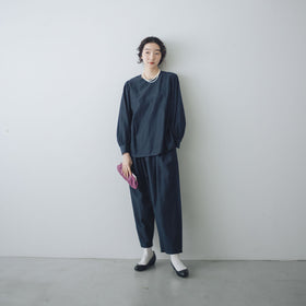 「わたしたちらしい、大人のかわいらしさ」ブラウス+サルエルパンツのセットアップ