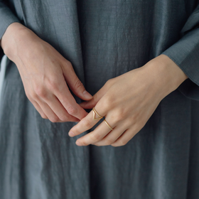 中指:SURUME. Brass ring Thin
