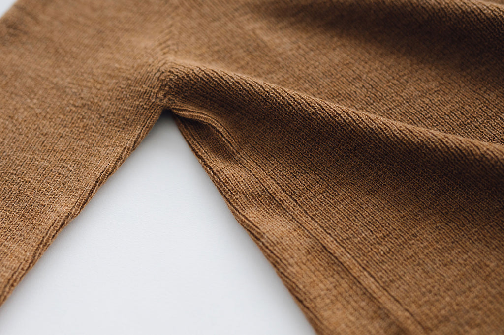 F/style ホールガーメントのリブ編みウールニット