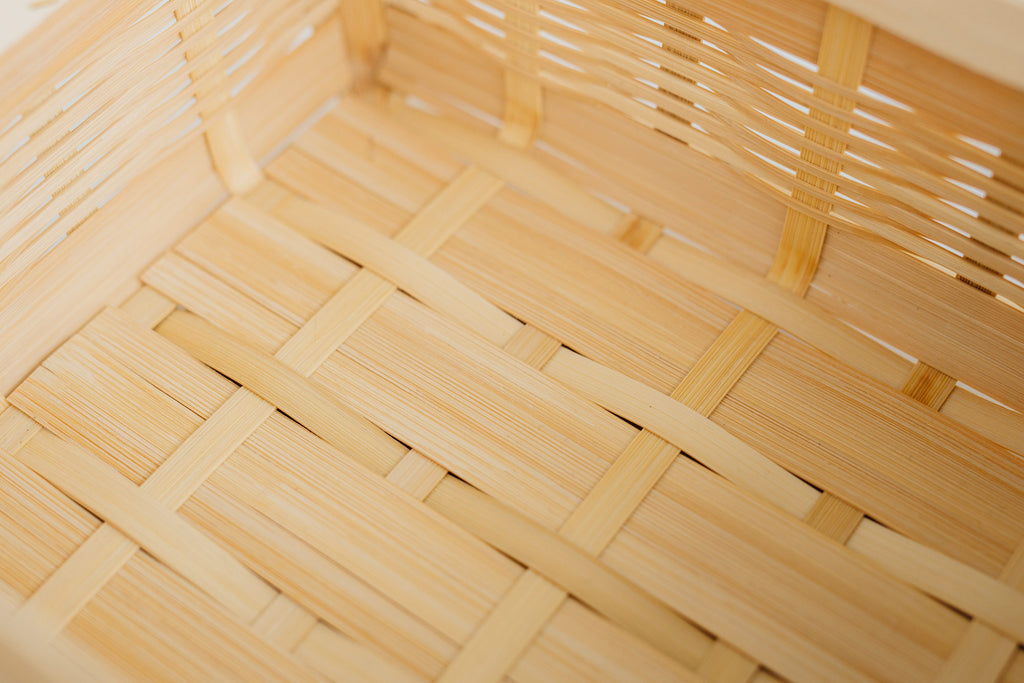 白竹 手付き弁当かご