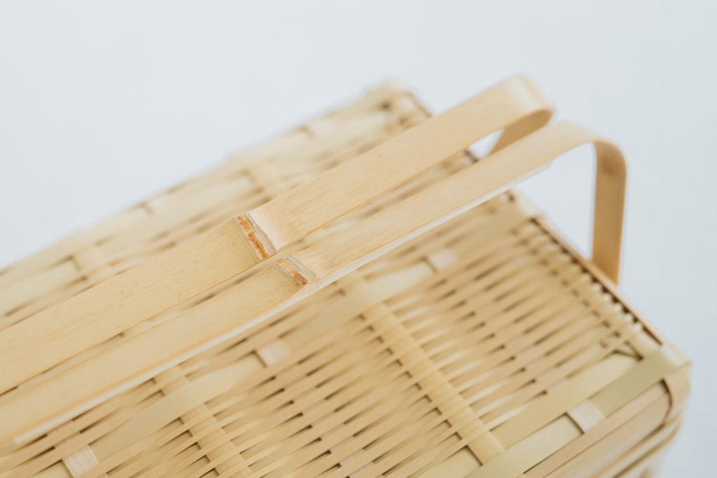 白竹 手付き弁当かご