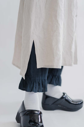 pot and tea ダブルガーゼのペチパンツ(フリル付き)