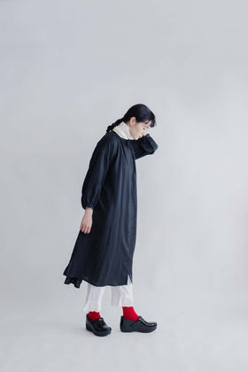 pot and tea ダブルガーゼのペチパンツ(フリル付き)