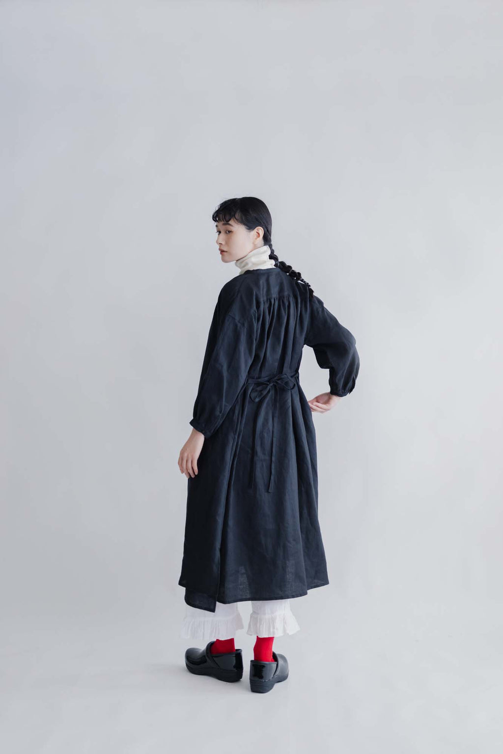 pot and tea ダブルガーゼのペチパンツ(フリル付き)