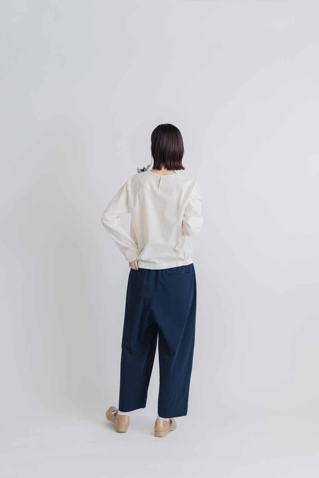 F/style 亀田縞のブラウス