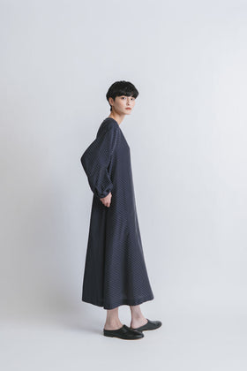 fruits of life ドットギャザーワンピース 水玉