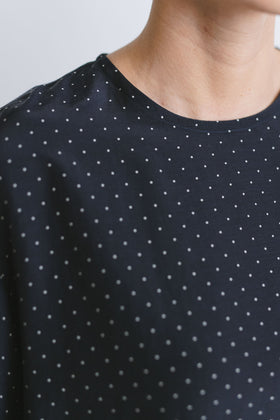 fruits of life ドットギャザーワンピース 水玉