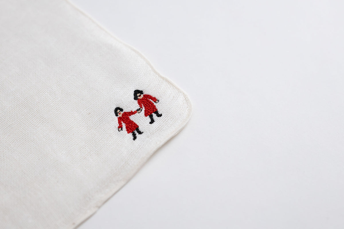 mitsou パイルガーゼハンカチ 縞・水玉・格子 | Piece Online Shop