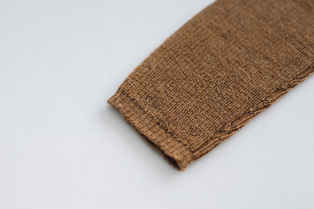 F/style ホールガーメントのリブ編みウールニット