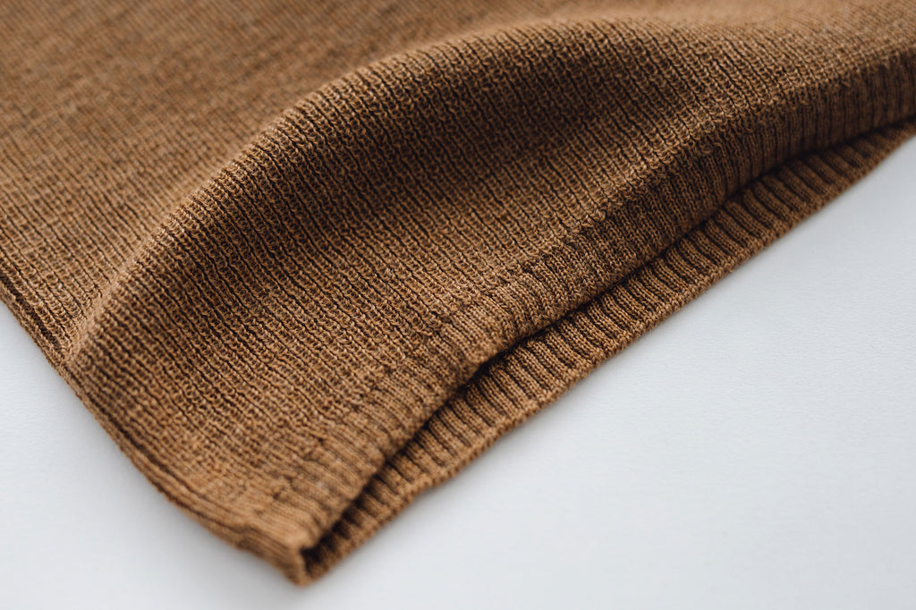 F/style ホールガーメントのリブ編みウールニット