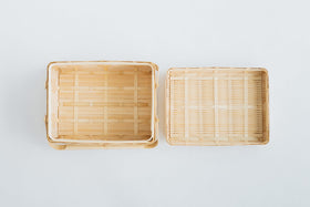 白竹 手付き弁当かご