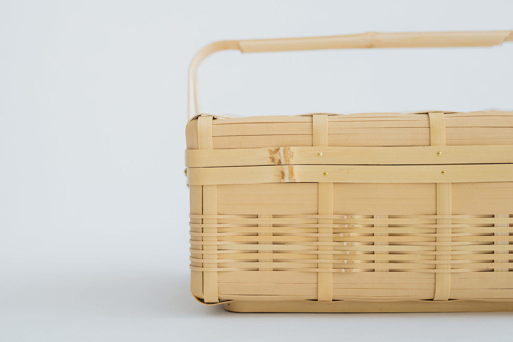 白竹 手付き弁当かご