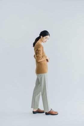 F/style ホールガーメントのリブ編みウールニット